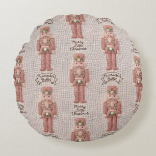 Coquette Christmas Nutcracker Latch Hook Yarn Round Cushion