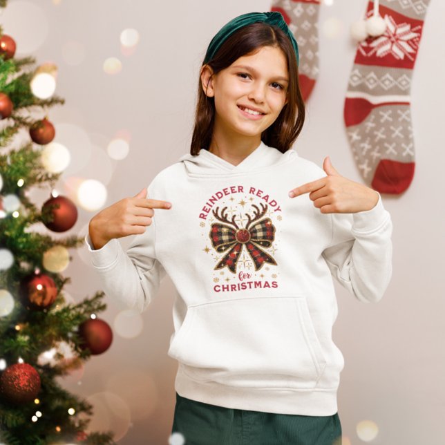 Coquette Christmas Plaid Reindeer Ready Bow (Creator Uploaded)