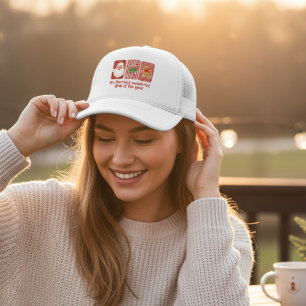 Coquette Christmas Santa Candy Canes Gingerbread Trucker Hat