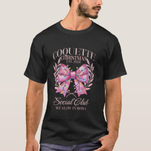 Coquette Christmas Social Club Christmas Light Pin T-Shirt