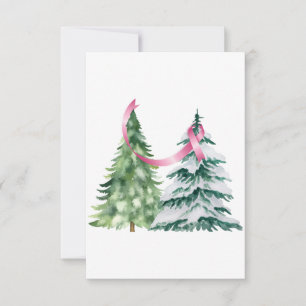 Coquette Christmas Tree, Breast Cancer Awareness Thank You Card