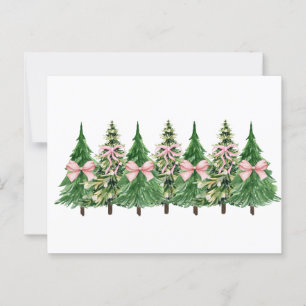 Coquette Christmas Tree, Breast Cancer AwarenessCo Postcard