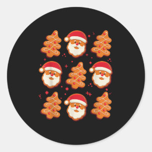 Coquette Christmas Tree Cake Santa Claus Nk Christ Classic Round Sticker