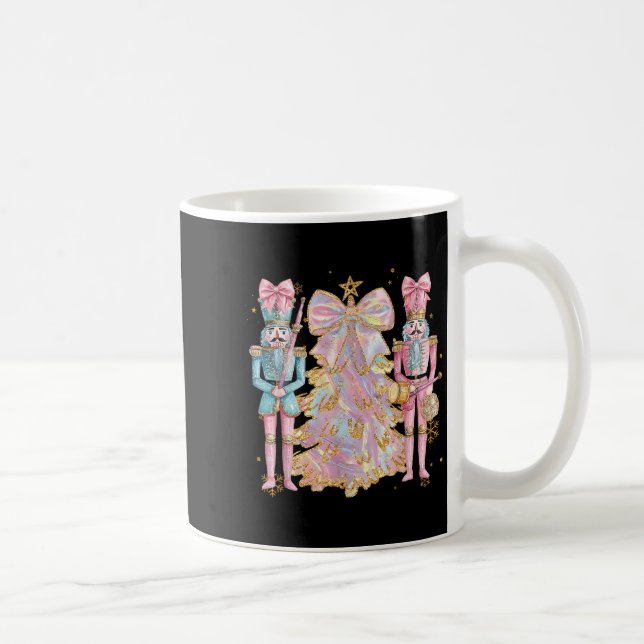 Coquette Christmas Tree Nk Nutcrackers Women Kids  Coffee Mug (Right)