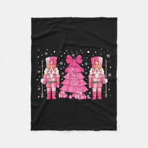 Coquette Christmas Tree Nk Nutcrackers Women Kids  Fleece Blanket