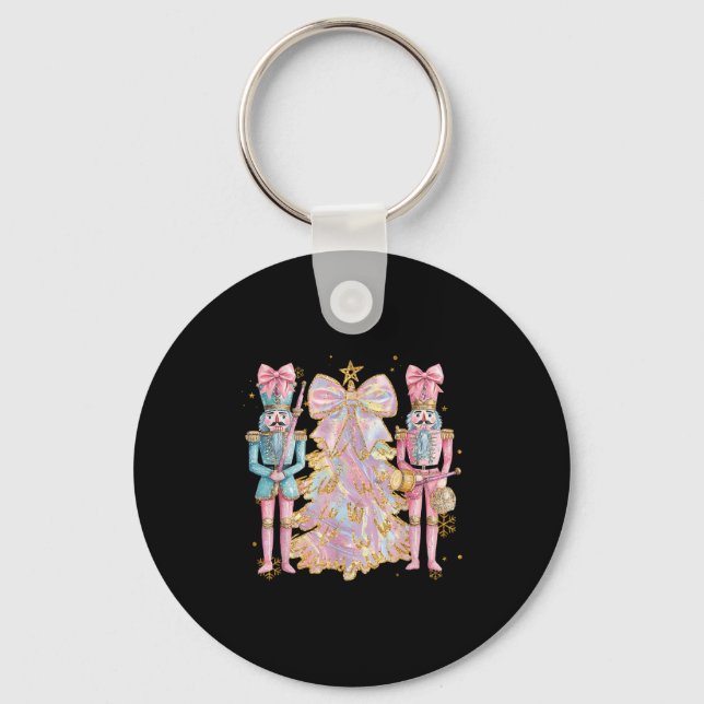 Coquette Christmas Tree Nk Nutcrackers Women Kids  Key Ring (Front)