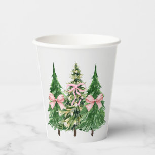 Coquette Christmas Tree Paper Cups