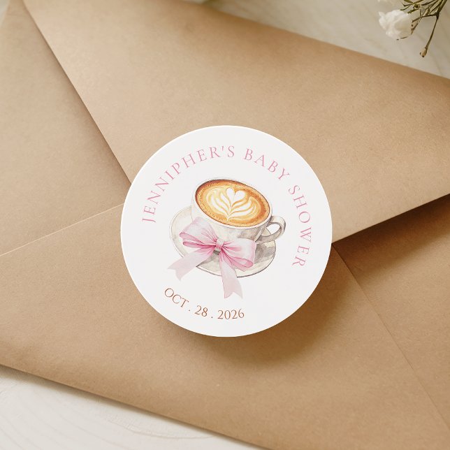 Coquette Coffee Baby Shower Sticker (Creator Uploaded)
