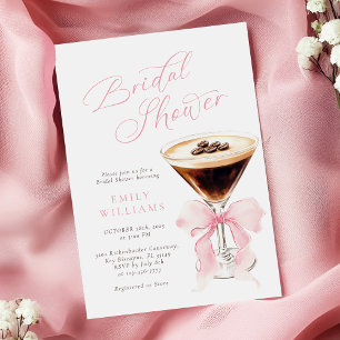 Coquette Coffee Bridal Shower  Invitation
