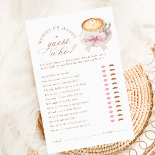 Coquette Coffee Guess Who Mummy or Daddy Baby Game