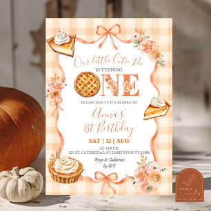 Coquette Cottage Cutie Pie Birthday Invitation