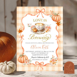 Coquette Cottage Pumpkin Tea Bridal Shower Invitation