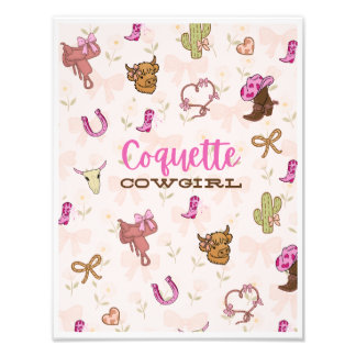 Coquette Cowgirl Print