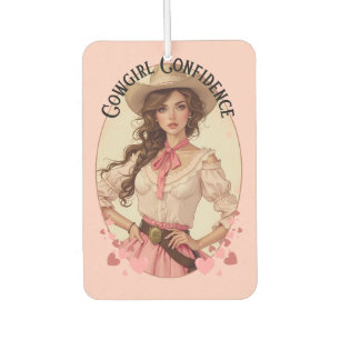 Coquette Cowgirl Western Fashion Portrait Car Air Freshener