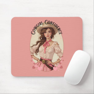 Coquette Cowgirl Western Fashion Portrait Mouse Mat