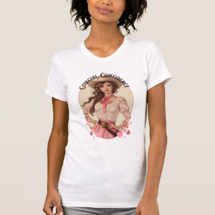 Coquette Cowgirl Western Fashion Portrait T-Shirt