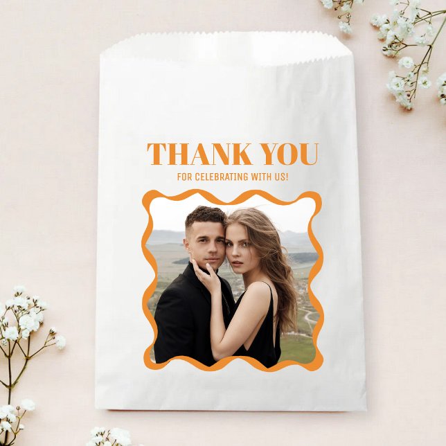 Coquette Curvy Ribbon Retro Wedding Favour Bags (Creator Uploaded)