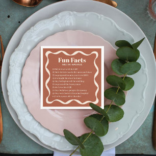 Coquette Curvy Ribbon Retro Wedding Napkin