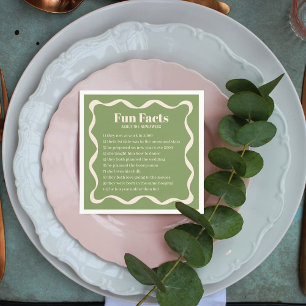 Coquette Curvy Ribbon Retro Wedding Napkin