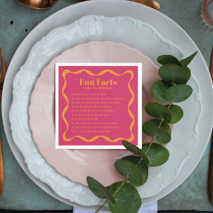 Coquette Curvy Ribbon Retro Wedding Napkin