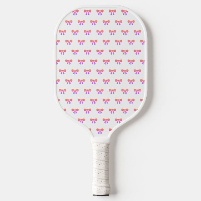 Coquette Cute Pink Bow Girl Ladies Birthday  Pickleball Paddle (Front)
