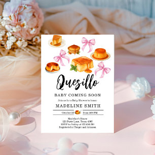 Coquette Cutie quesillo Sweet Pink Bow Baby Shower Invitation