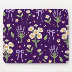 Coquette Daisy and Lavender Mouse Mat