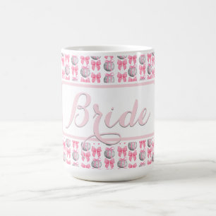 Coquette Disco Balls Pink Bows Wedding Bride Gift  Coffee Mug
