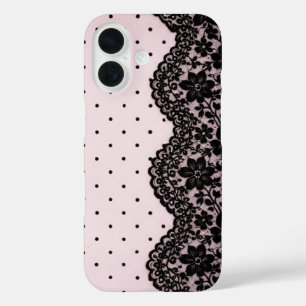 Coquette Doll Polka Lace iPhone 16 Case