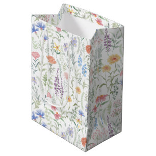 Coquette Feminine Wildflower Meadow Medium Gift Bag