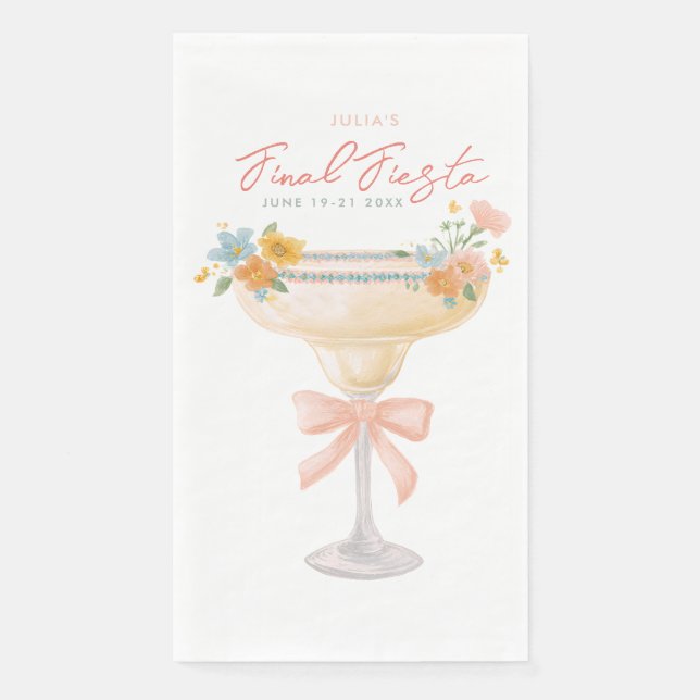 Coquette Final Fiesta Margarita Napkin (Front)
