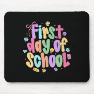 Coquette First Day Of School Bow Preppy Back To Sc Mouse Mat