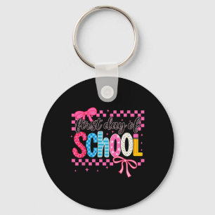 Coquette First Day Of School Key Ring