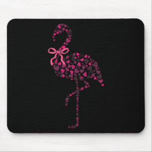 Coquette Flamingo Heart Cute Pink Valentine's Day  Mouse Mat