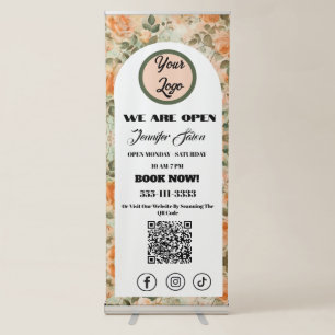 Coquette Flowers Opening Hours  Retractable Banner