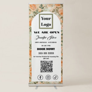Coquette Flowers Opening Hours  Retractable Banner