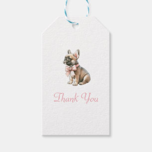 Coquette Frenchie Thank You Gift Tags