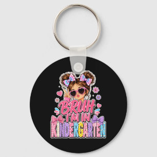 Coquette Girls Bro In Kindergarten Back To School Key Ring