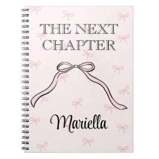 Coquette Graduate Personalized Pink Bow Diary Notebook