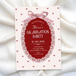 Coquette graduation invitation