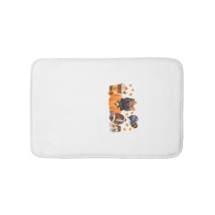 Coquette Halloween Cute Cat Pumpkin Football Fall Bath Mat
