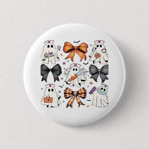Coquette Halloween Ghost Nurse Classic T-Shirt 6 Cm Round Badge