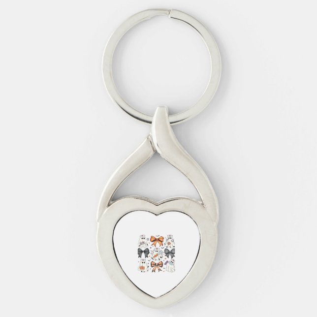 Coquette Halloween Ghost Nurse Classic T-Shirt Key Ring (Front)