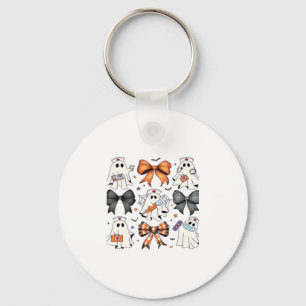 Coquette Halloween Ghost Nurse Classic T-Shirt Key Ring