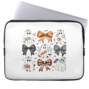 Coquette Halloween Ghost Nurse Classic T-Shirt Laptop Sleeve