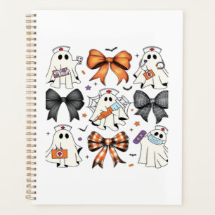 Coquette Halloween Ghost Nurse Classic T-Shirt Planner
