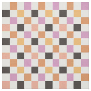 Coquette Halloween Party Chequerboard Chequered Fabric