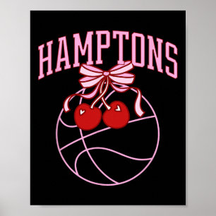 Coquette Hamptons Sketll Preppy Vintage Soft Girl Poster