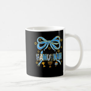 Coquette Hanukkah Bow Jewish Bow Menorah Bow Women Coffee Mug