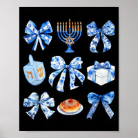 Coquette Hanukkah Bow Jewish Bow Menorah Bow Women